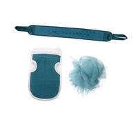OKUMEYR 3pcs Exfoliating Gloves for Bath with Plant Fibre Material and Easy to Reach Back Design, Body Scrub Gloves for Shower, Suitable for Children and Co-workers