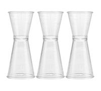 OKUMEYR 3pcs Reusable Reusable Double-Sided Bar Measuring Jigger Cups, Large PC Resin Ounce Cups for Cocktail, Milk Tea, Bartender Use, Sturdy Bar Tools for Precise Drink Measurement