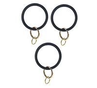 OKUMEYR 3pcs Silicone Key Bracelet Keychain Holder Lost Wristlet for Handbags Backpacks and Keys for Mother Day Valentine Day and Birthdays