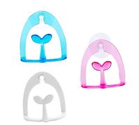 OKUMEYR 3pcs Sucked Type Plastic Scouring Pad Holder Rack Sponge Drain Rack Washcloth Storage Hanger Easy to Hang Keep Countertops for Kitchen or Shower Room Random Color