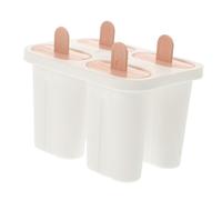 OKUMEYR 4-Cavity Ice Cream Molds Reusable DIY Popsicle Makers Food-Grade Silicone Easy to Use for Boys and Girls for Homemade Ice Lollies and Summer Treats