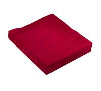 OKUMEYR 40pcs Red Paper Napkins Disposable Luncheon Napkins, 33cm Square, Soft Easy Fold, Burgundy Solid Colour, for Dining Table and Events, Christmas Tableware Supplies