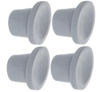 OKUMEYR 4pcs 28mm Diameter Non-Slip Rubber Feet Caps with Suction Cups for Shower Chairs and Transfer Benches, Grey Replacement Leg Tips for Elderly Mobility Aids, Bathroom Safety Pads