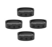 OKUMEYR 4pcs Anti Vibration Rubber Feet Waterproof and Wear-Resistant Furniture Raising Mat Concentric Drainage Holes Adjustable Height Noise Reduction Pads for Refrigerator Washing Machine (Black)