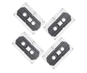 OKUMEYR 4pcs Blank Recording Cassette Tapes DIY Handcraft Accessory Vintage Audio Tape Wall Decor for Creative Holiday Greetings