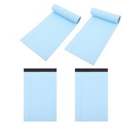 OKUMEYR 4pcs Blue Reporters Pad A5 Multi-function Tearable Paper Notepad with Lined Pages, Simple Design Legal Memo Pad for Travelers and Office Workers
