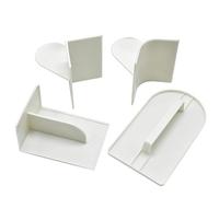 OKUMEYR 4pcs Cake Fondant Smoother Set White T, U, and v Shaped Tools for Pastry Decorating and Baking