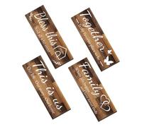 OKUMEYR 4pcs Inspirational Wall Plaques with Positive Quotes Wooden Signs for Living Room Bedroom Classroom Gym Decor Easy to Hang Motivational Art for Office and Home