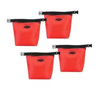 OKUMEYR 4pcs Insulated Lunch Bag Thermal Food Bag Large Capacity Red Nylon Waterproof Lightweight for Office Workers Students Family Outdoor Activities