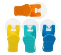 OKUMEYR 4pcs Multi-Color Suction Cup Towel Holder Clips Rotatable Kitchen Bathroom Hanging Hooks for Tea Towels and Storage Organization