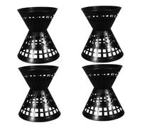 OKUMEYR 4pcs Packaging Liner Large Retangular Tin Can Favors Floral Arrangement Supplies Florist Decorations Bouquet Frog Tool Wisteria Para Fixing Stand Plastic Black