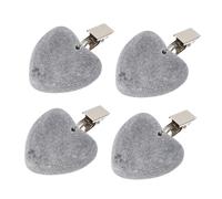 OKUMEYR 4pcs Tablecloth Weights with Clips for Table Covers, Non-slip and Weighted Stone and Iron Accessories, Simple Heart-shaped Design for Dinner Tablecloths