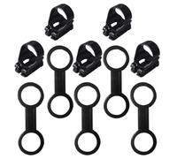 OKUMEYR 5 Sets Snorkel Clip for Mask, Silicone Tube Holder for Adult Gear | Figure 8 Dual-loop Band, ABS and Silicone Soft Touch, Easy Installation for Snorkeling and Freediving