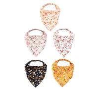 OKUMEYR 5pcs Assorted Colour Floral Print Hair Bandanas for Women Lightweight Cloth Headbands with Good Air Permeability for Daily and Holiday Hair Accessories Random Color