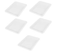 OKUMEYR 5pcs Laboratory Storage Tray Plastic Plate for Chemical Reagent Organization Experiment Equipment Tray Depth Multi-functional for Lab Use