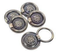 OKUMEYR 5pcs Vintage Drawer Pull Handle Single Hole 47mm Metal Green