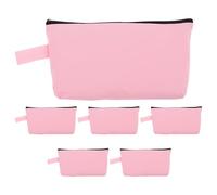 OKUMEYR 6pcs Canvas Zipper Makeup Bags Multi-Purpose Cosmetic Travel Toiletry Pouch with Spacious Capacity and Versatile Use for Professionals and Makeup Artists