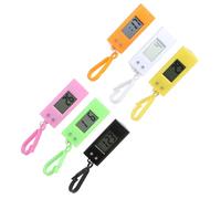 OKUMEYR 6Pcs Digital Keychain Pocket Watches for Students and Electronic Keyring Watches with Random Colors Convenient Belt Loop Clip Practical Random Color