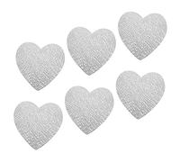 OKUMEYR 6pcs Heart Shaped Placemats Elegant Household Dining Mats Non- Heat Resistant Table Mats Chic Decorative Tableware for Decor and Housewarming