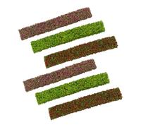 OKUMEYR 6pcs Miniature Bush Model Shrubs Mixed Colors for DIY Model Train Scenery Realistic Static Artificial Plants for Architecture Landscape Garden Projects