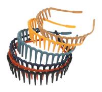 OKUMEYR 6pcs Plastic Hairbands with Teeth Shape Design and Boys, Comfortable Wearing Experience and Fix Loose Hair, Suitable for Dances and Weddings