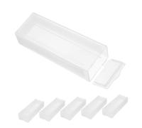 OKUMEYR 6pcs Plastic Microscope Slide Storage Box Lid 5 Slides Lab Organizer Waterproof and Moisture-resistant for Medical Equipment