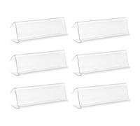 OKUMEYR 6pcs Price Tag Holder Label Display Stand 8cm X 2-2.5cm Shelf Price Label Clips for Supermarket Store Wear-Resistant Sign Holder