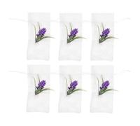 OKUMEYR 6pcs Refillable Lavender Sachet Bags Purple Cloth Dried Flower Storage Pouches Multi-functional Use Decorative Fragrance Pouches for Chinese Holidays Gifting