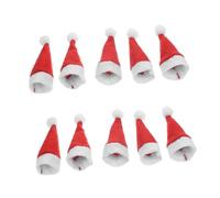 OKUMEYR 6pcs Small Santa Hats for Crafts Tiny Santa Hats Lollies Mini Doll Hat Miniature for Wine Bottles Lollipop Hat Knit Accessories Christmas