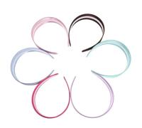 OKUMEYR 6pcs Wide Satin Headband for Women, Non-slip Solid Colour Hair Band with Smooth Satin Fabric and Wide Band Design, for Makeup Application and Workout to Hold Flyaways in Place
