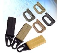 OKUMEYR 7pcs Nylon Ribbon Hanging Buckle Key Chain with Strong Fastener and Double-layer Fabric, Belt Carabiner Backpack Hook for Climbing and Outdoor Activities