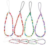 OKUMEYR 8pcs Bohemian Beads Phone Hanging Strap Decorative Wrist Cord for Cellphone Lanyard for Keys and Phone Charms
