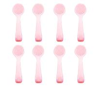 OKUMEYR 8pcs Face Scrubber Pore Scrub Brush Soft Bristle for Skin Massage and Deep Cleansing Pink ABS Plastic 8pcs