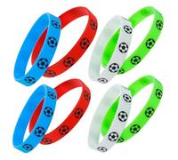 OKUMEYR 8pcs Football Silicone Bracelets Soft to Touch Reusable Soccer Wristbands for Teams and Coaches Birthday Party Club Accessories