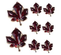 OKUMEYR 8pcs Maple Leaf Brooch Pins for Women and Men Lightweight Metal Lapel Pins Elegant Canadian Souvenir Accessories for Sweaters Dresses Shawls Scarves Bags and Backpacks