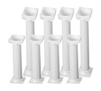 OKUMEYR 8pcs White Cake Dowel Rod Roman Column Design Easy Installation Supports Multiple Layers of Cake for Wedding and Party Multilayer Stands