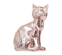 OKUMEYR Abstract Ceramic Fox Ornament Small Decorative Animal Figurine for Desk and Tea Pet Decor, Adorable Ceramic Craft with Unique Delicate Style for Home and Office