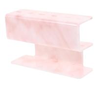 OKUMEYR Acrylic Eyelash Tweezers Display Stand Marble Pattern Tweezers Organizer for Lash Techs and Women Vanity Storage Holder Plastic Eyelash Tool Rack