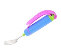 OKUMEYR Adaptive Stainless Steel Fork with Universal Silicone Cuff for Elderly and Patients, Anti-Skid Portable Utensil Suitable for Home and Outdoor Use, Tremble Proof Eating Aid