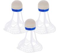 OKUMEYR Badminton Shuttlecocks Practice White 3pcs Indoor Nylon for Outdoor