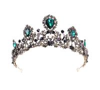 OKUMEYR Baroque Crown Headband for Women Wedding and Party, Elegant Rhinestone Tiara with Sturdy Workmanship, Vintage Luxury Alloy Hair Accessory for Bride and Prom Queen