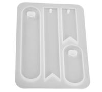OKUMEYR Bookmark Oval Projects Craft Bookmarks, Handmade Material DIY Silicone Maker Mold Resin Shape, White Colour, Sturdy Tear-Resistant