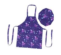 OKUMEYR Boy Girl's Dirty Apron Printed Unicorn Pattern Useful for Housework and Cooking for Toddlers Painting and Baking Activities