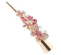 OKUMEYR Butterfly Metal Barrette Hair Clip Decorative Pink Bling for Women, Suitable for Different Hair Styles, Daily Life and Special Occasions
