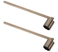 OKUMEYR Candle Snuffer and Prevents Fire Hazards 2pcs Stainless Steel with Long Handle Retro Wick Flame Extinguisher Tool Resists Deformation for Household and Farmhouse Interiors