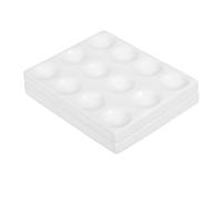 OKUMEYR Ceramic Spot Plate for Laboratory 12-hole Porcelain Reaction Board Chemical Testing Spot Plate for Scientific Experiments for Chemical Reactions