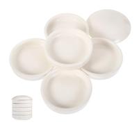 OKUMEYR Ceramic Watercolour Paint Mixing Palette with Five-layer Structure, Efficient to Use and Easy to Operate, Featuring Interesting Looking Shapes, for DIY Painting by Beginners