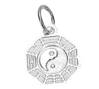 OKUMEYR Chinese Style Silver Pendants DIY Eight Diagram Charm for Jewelry Making for Bracelets Necklaces and Keychains