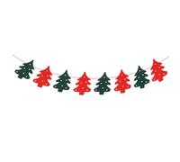 OKUMEYR Christmas Tree Shape Bunting Garland 2.5m Long Non-woven Material Merry Christmas Banner for Home Wedding Birthday