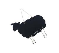 OKUMEYR Colour Message Board Black Wooden Hanging Double-Sided with Sheep Shape, Material, for and Writing Messages Home Decor Photo Prop